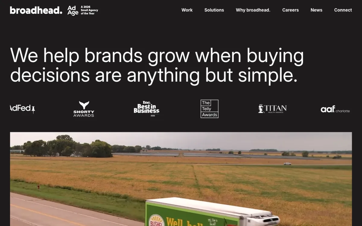 Broadhead homepage, captured September 28, 2026