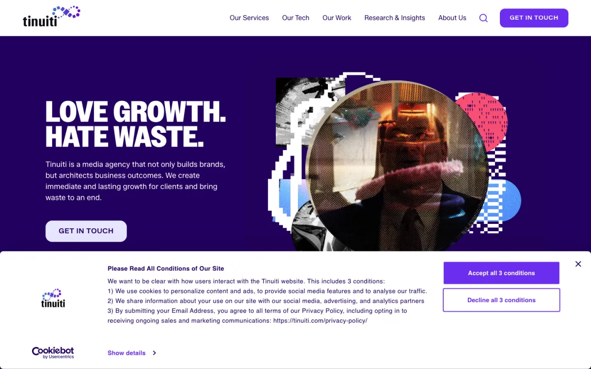 Tinuiti homepage, captured September 28, 2026
